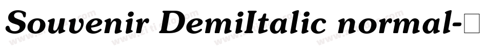 Souvenir DemiItalic normal字体转换